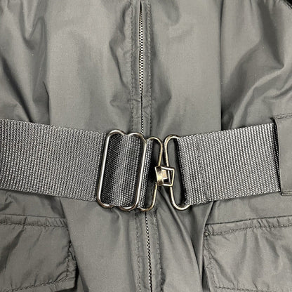 Prada Goretex Jacket Fur Trim, Size Large | O/S, Black