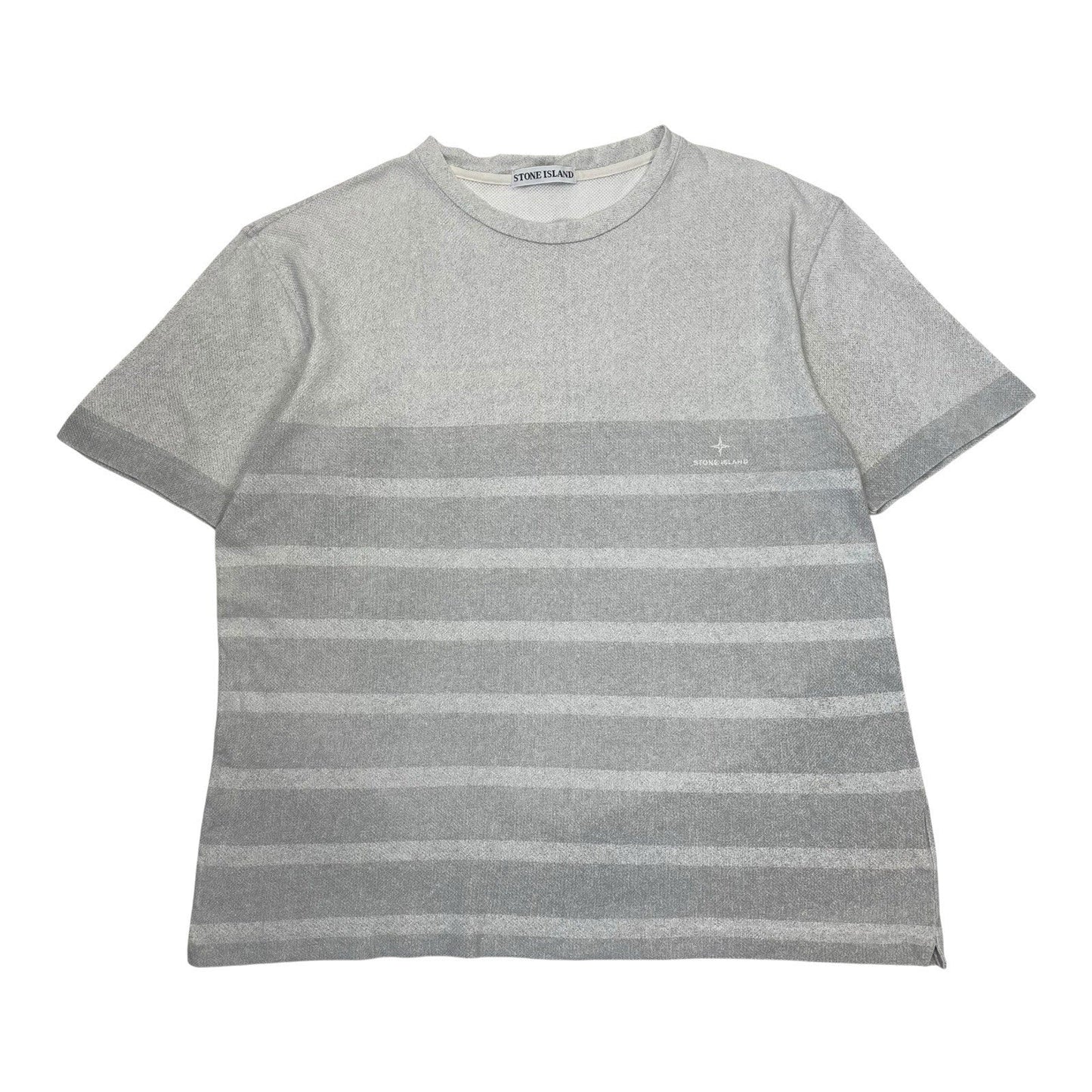 Vintage Stone Island Striped T-Shirt, Size XL | O/S, Grey