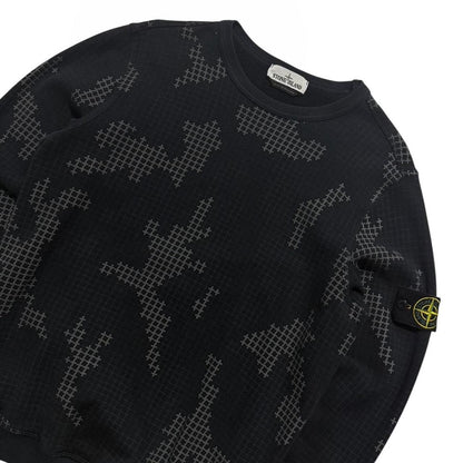 Stone Island Grid Camo Pullover Crewneck