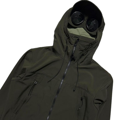 CP Company Dark Green Soft Shell Goggle Jacket