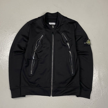 Vintage Stone Island Tactical Zip Pockets Track Top, Size Large | O/S, Black