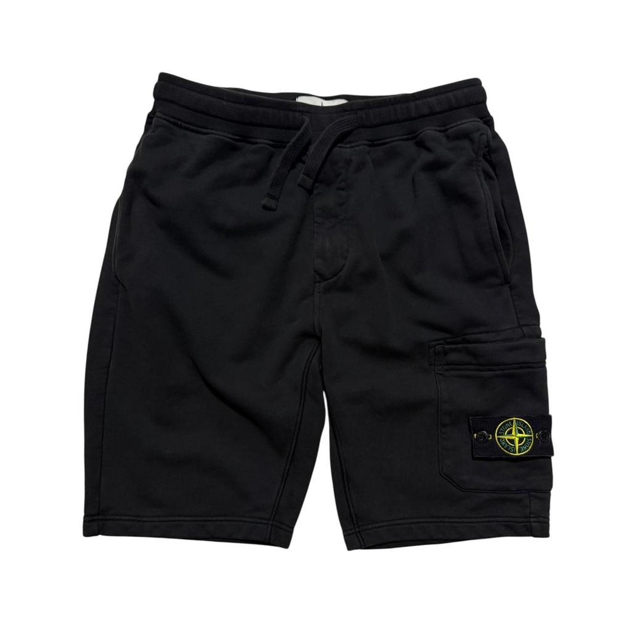Stone Island Black Cotton Shorts