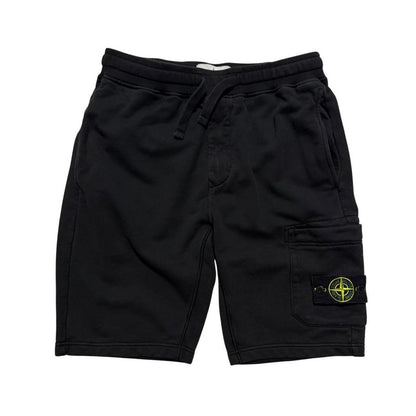 Stone Island Black Cotton Shorts