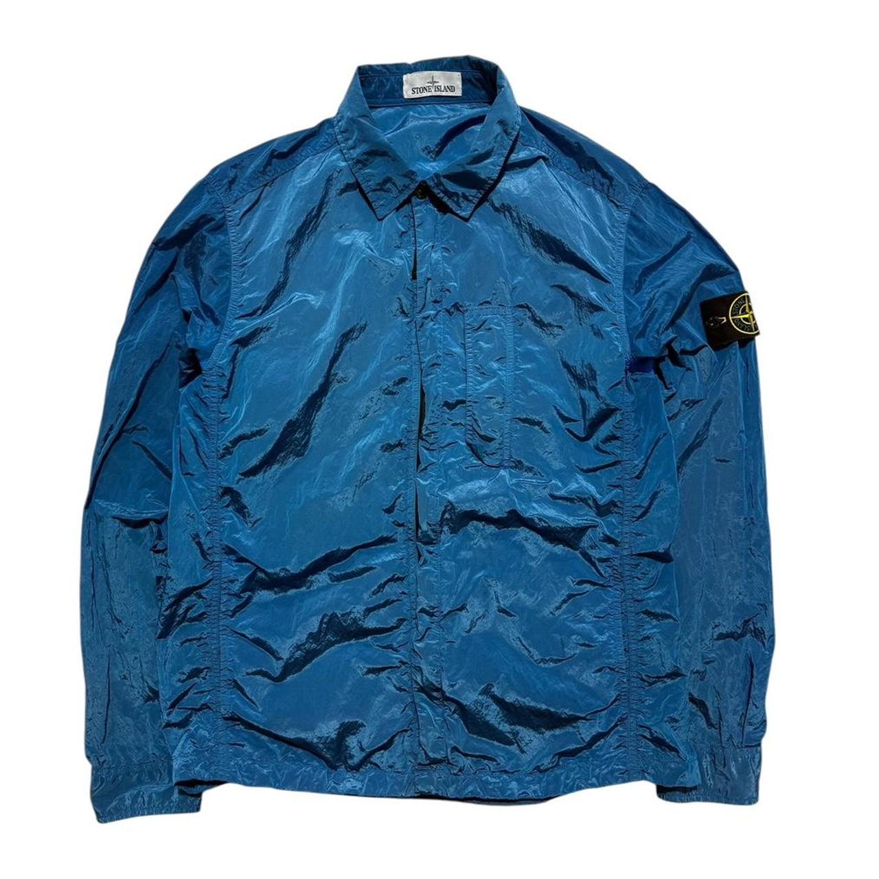 Stone Island Blue Nylon Metal Overshirt