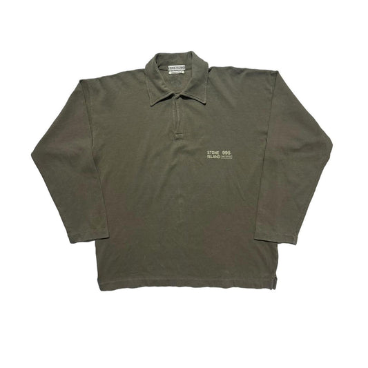 Stone Island Pullover Long Sleeved Polo Shirt from Spring/Summer 1995