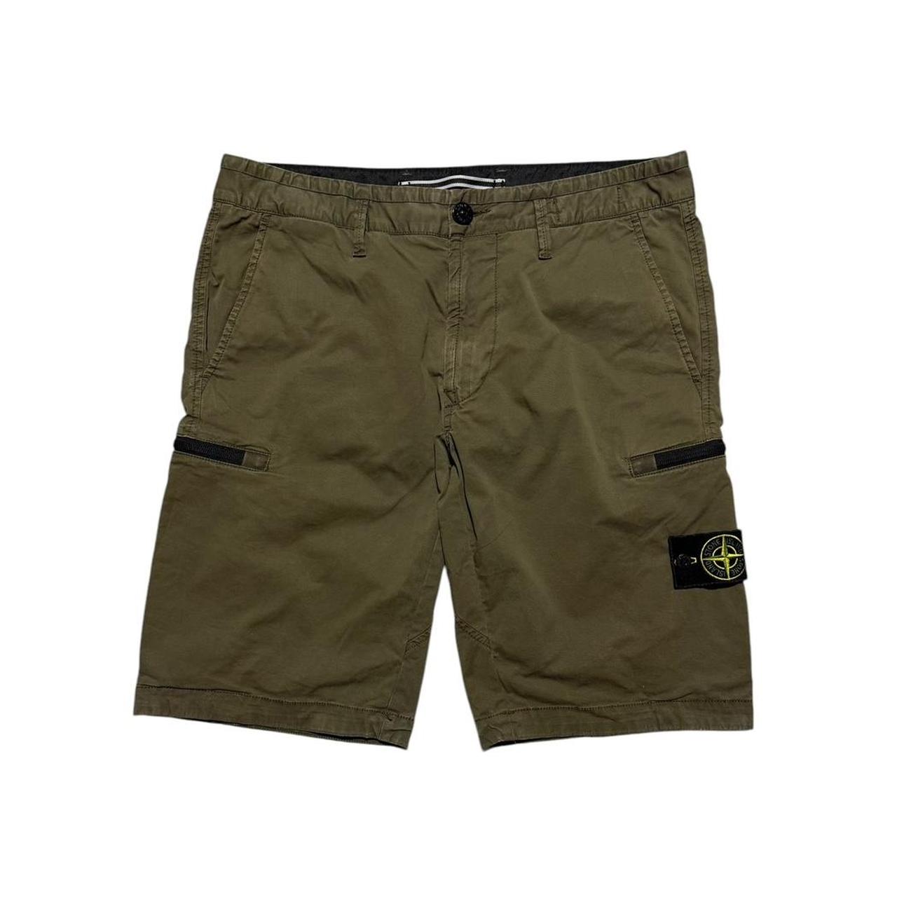 Stone Island Canvas Shorts | W32, Olive