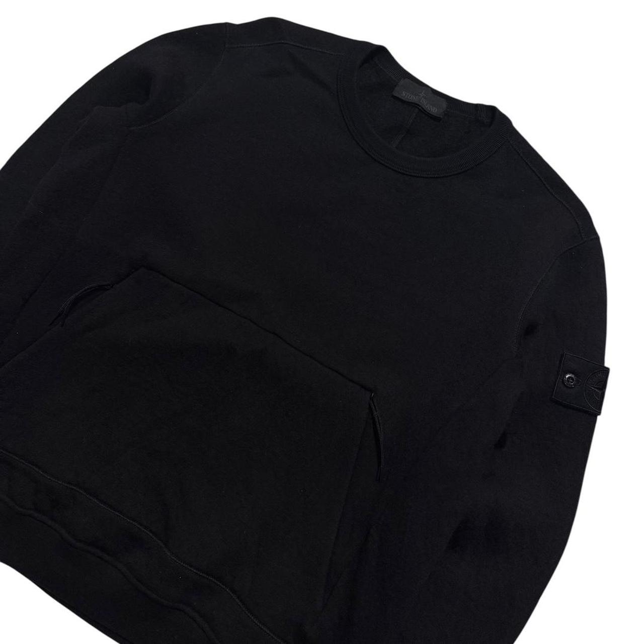 Stone Island Ghost Pullover Crewneck | Large, Black