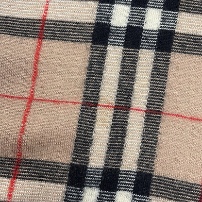 Vintage Burberry Nova Check Knit Vest, Size Small | O/S, Red
