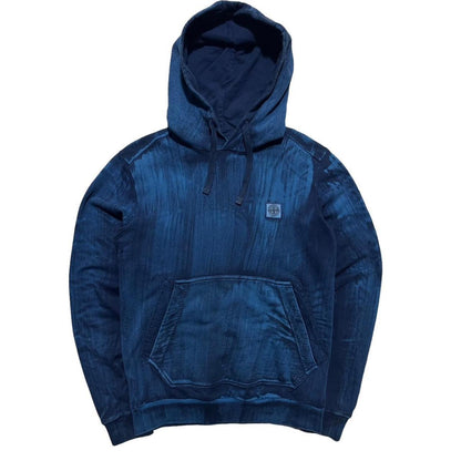 Stone Island Hand Corrosion Blue Hoodie - Known Source