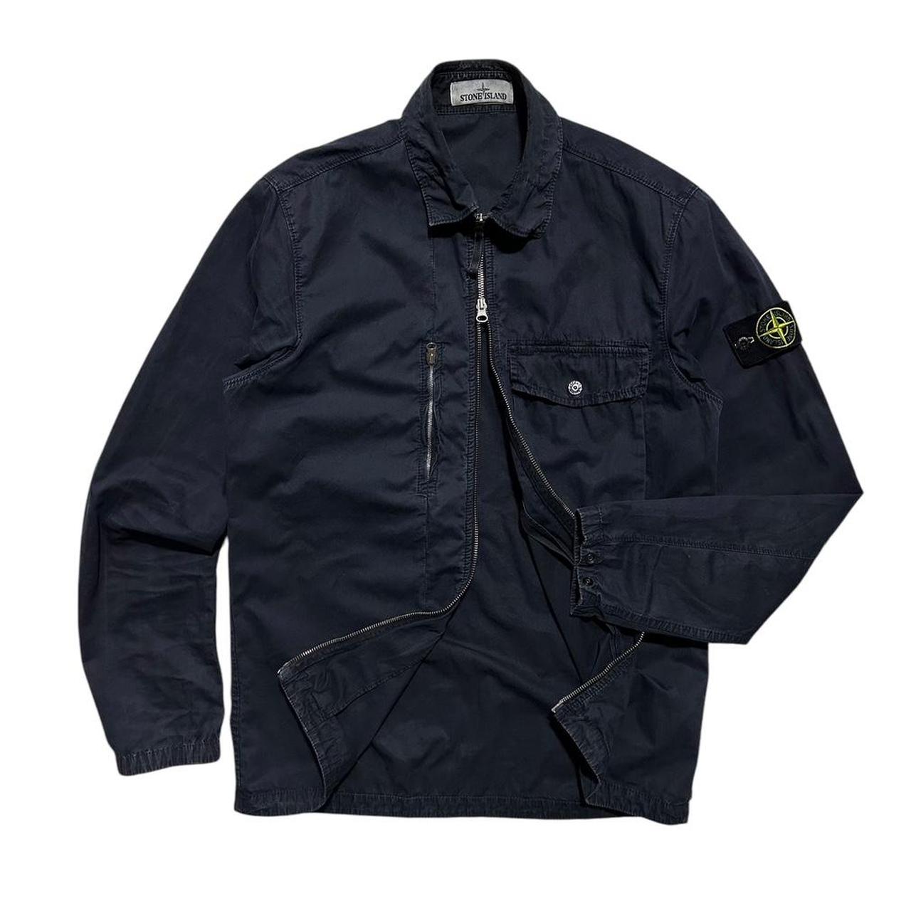 Stone Island Navy Overshirt | Medium, Navy