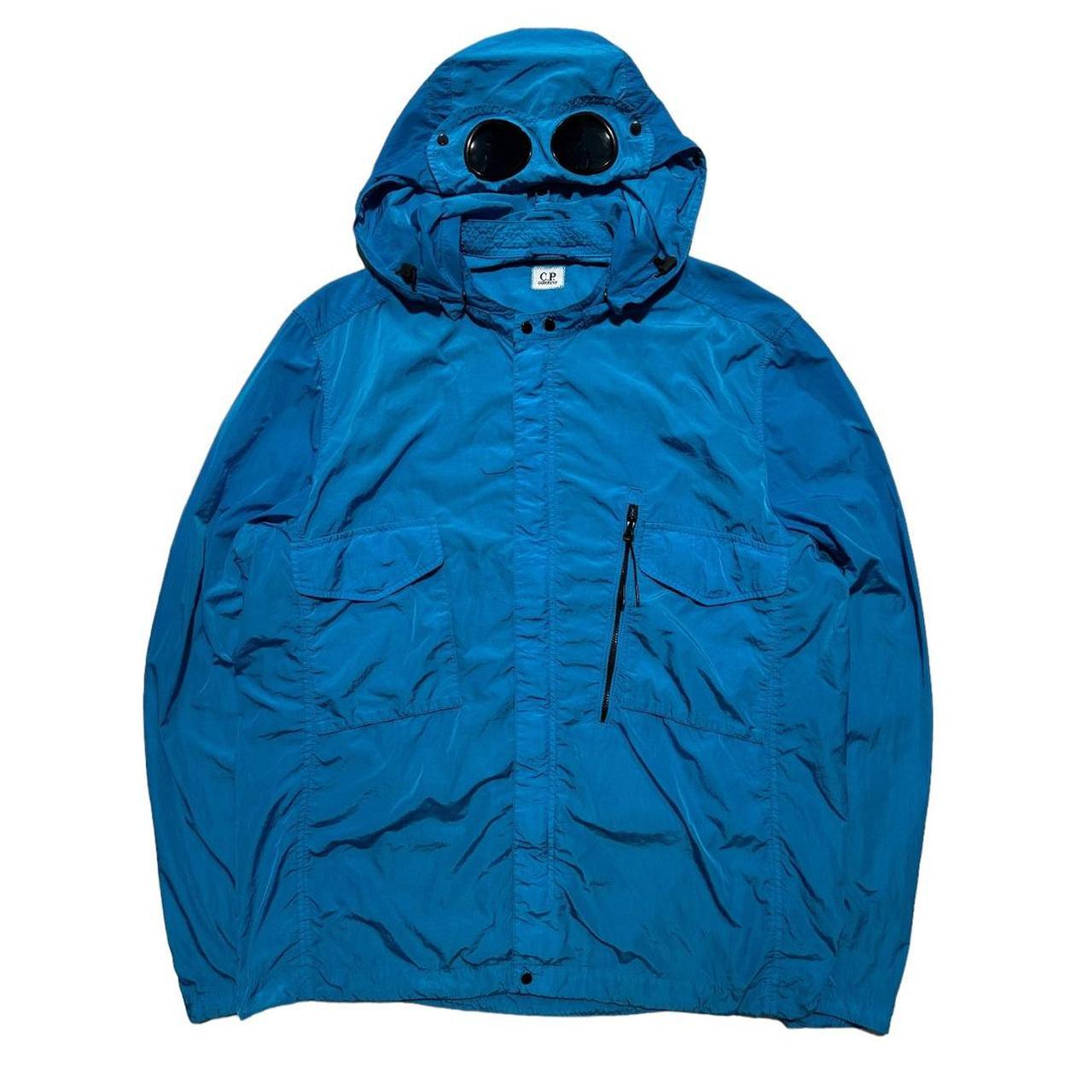 CP Company Blue Chrome Nylon Goggle Jacket - Known Source