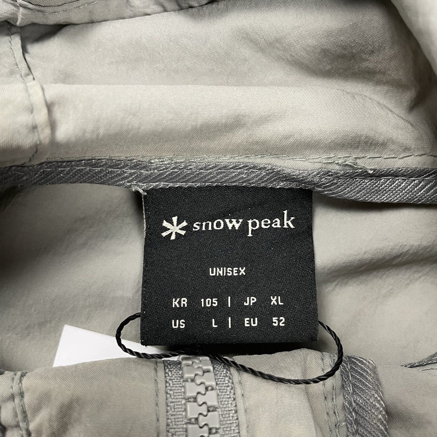 Snow Peak Utility Parka Root Hoodie, Size Large L | O/S, Grey