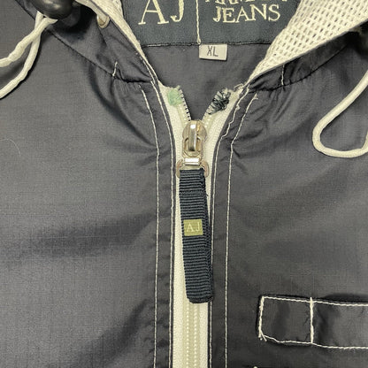 Vintage Armani Jeans Ventilated Jacket, Size XL | O/S, Navy