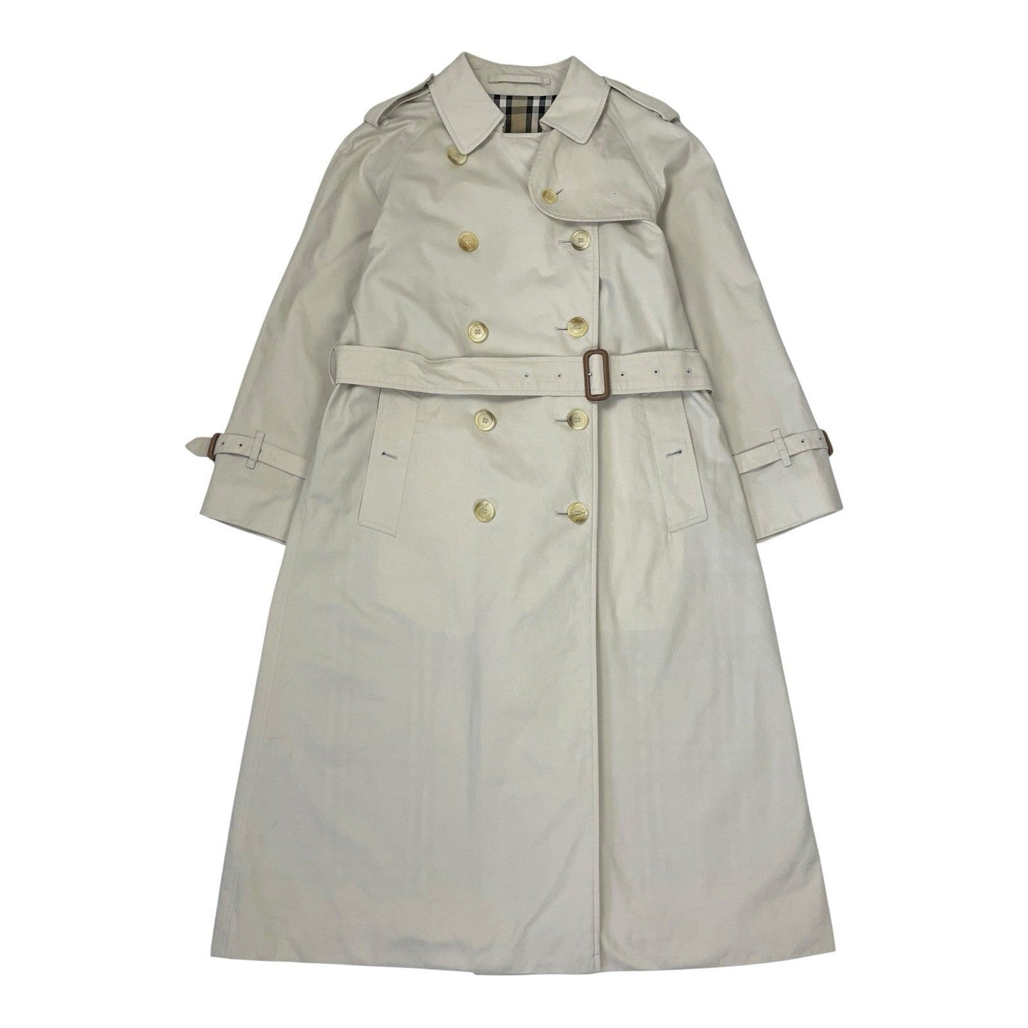 Burberry Nova Check Trench Coat, Size UK 8 Petite | O/S, Beige