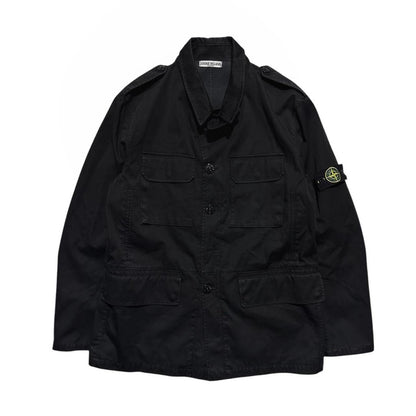 Stone Island Black Trench Coat