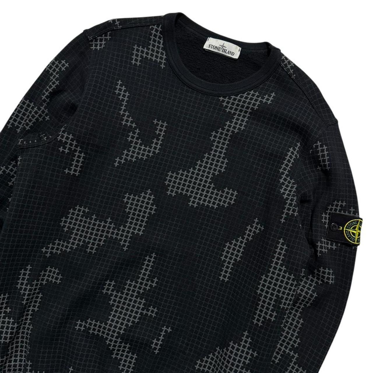 Stone Island Grid Camo Pullover Crewneck