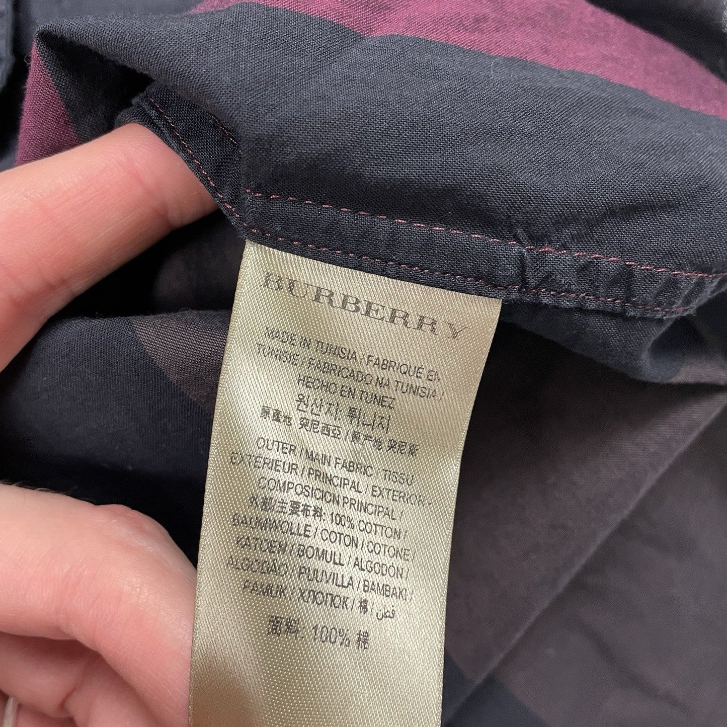 Burberry Brit Nova Check Shirt, Size Small | O/S, Black