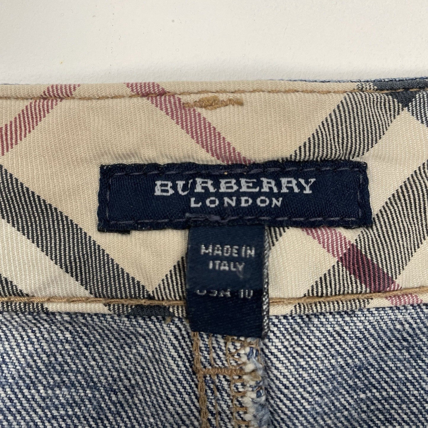 Burberry Belt Skirt, Size UK12 | O/S, Blue