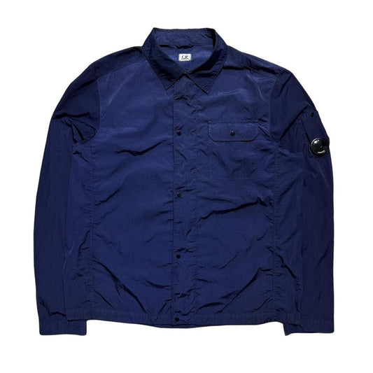 CP Company Blue Nylon Overshirt | XXXL, Blue