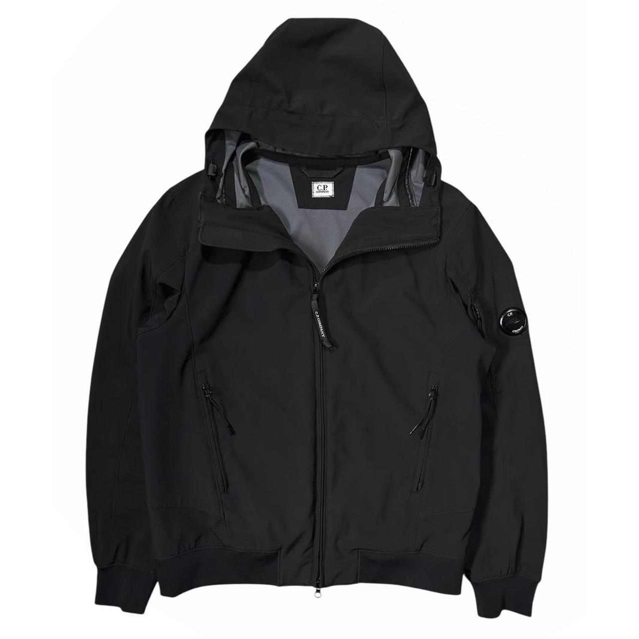 CP Company Black Soft Shell Goggle Jacket