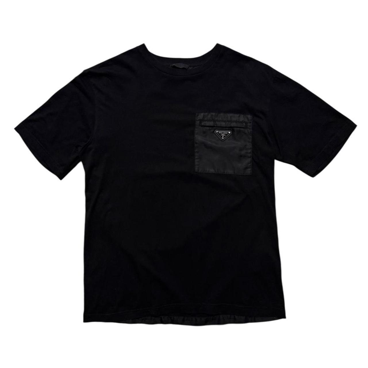 Prada Re Nylon Black Pocket T-Shirt | Large, Black