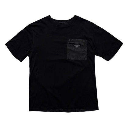 Prada Re Nylon Black Pocket T-Shirt | Large, Black