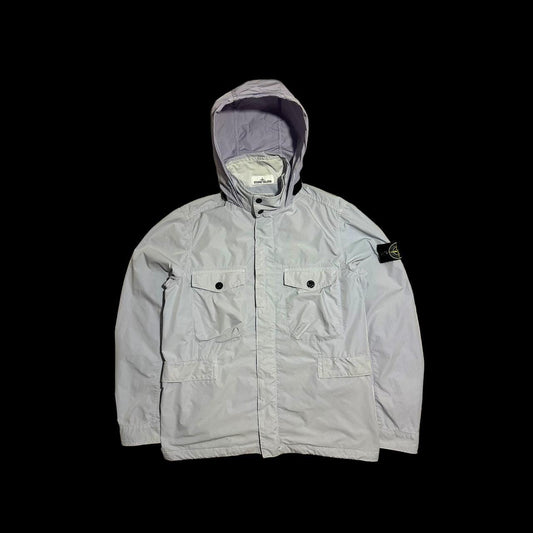 Stone Island David Tela Light TC Double Pocket Jacket with Packable Hood