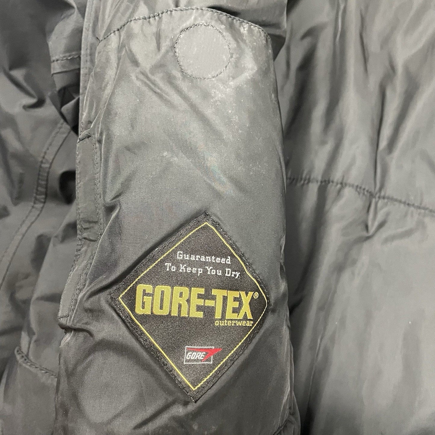 Prada Goretex Jacket Fur Trim, Size Large | O/S, Black