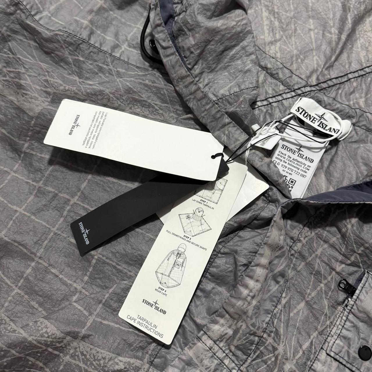 Stone Island Reflective Grid Poncho