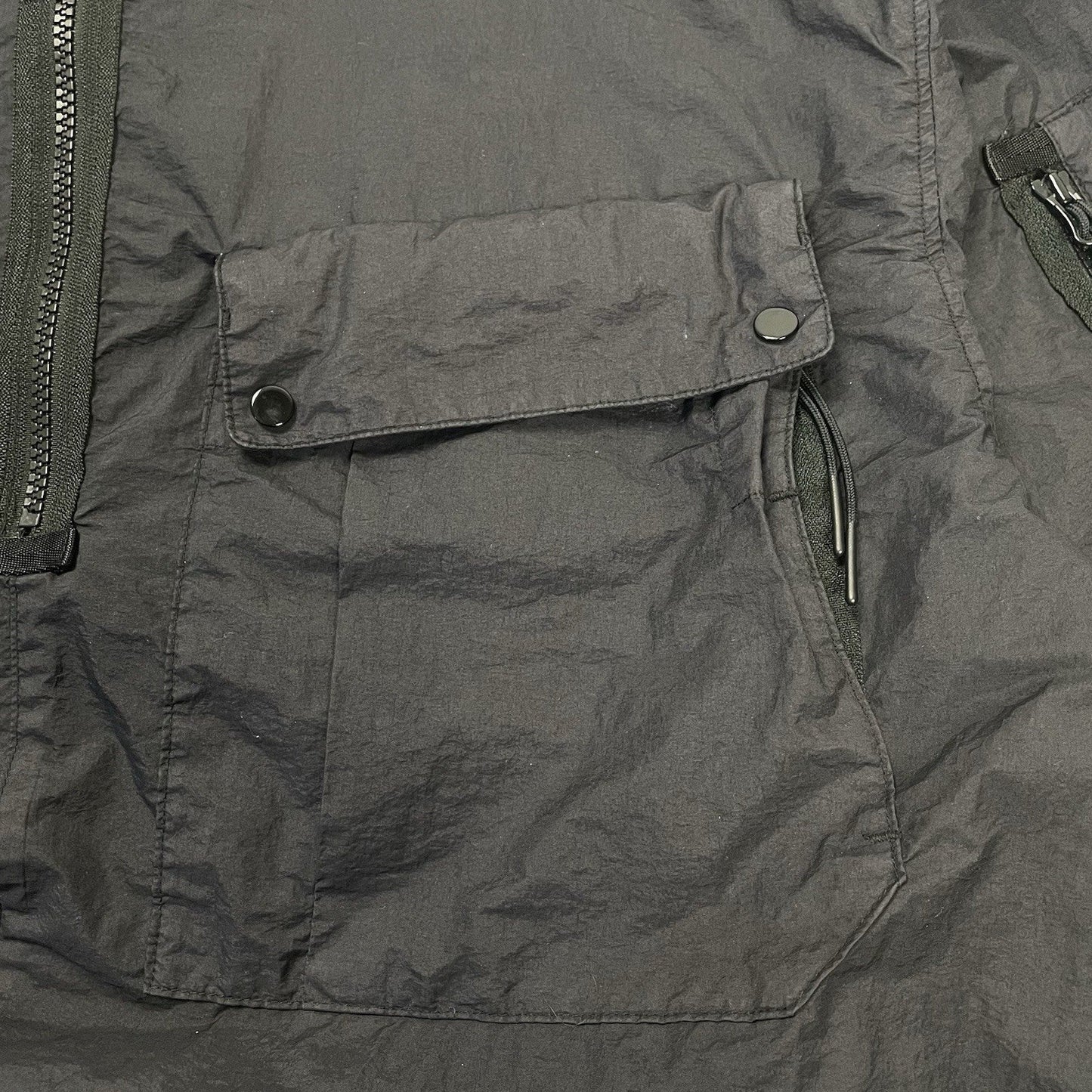 CP Company Black Lens Smock 1/4 Zip, Size Large | O/S, Black