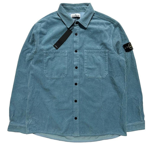 Stone Island Baby Blue Heavy Corduory Shirt - Known Source