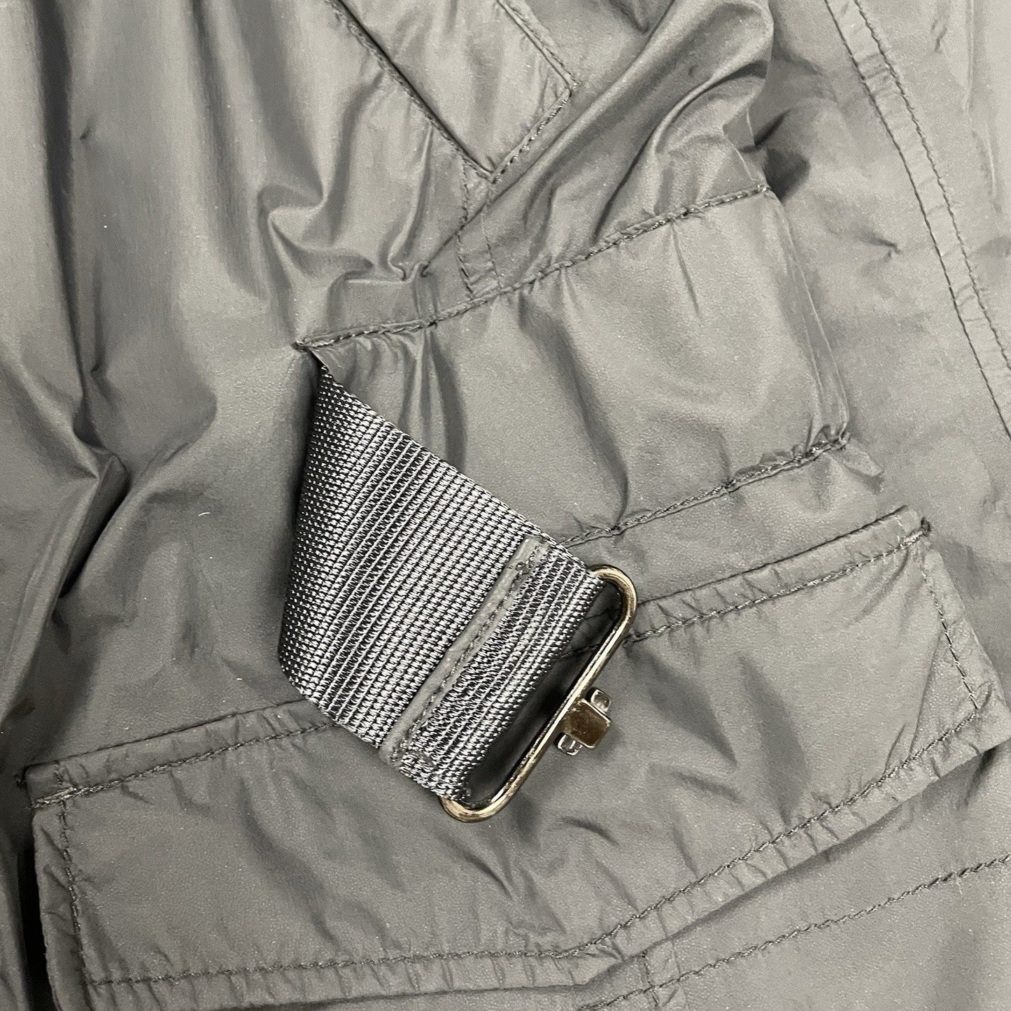 Prada Goretex Jacket Fur Trim, Size Large | O/S, Black