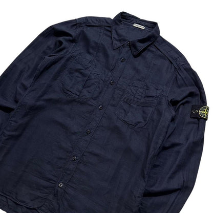 Stone Island Navy Cotton Shirt