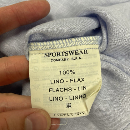 Vintage CP Company Donna Linen Overshirt, Size Large | O/S, Blue