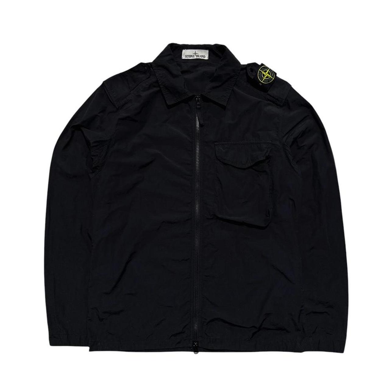 Stone Island Shoulder Badge Overshirt | Small, Black