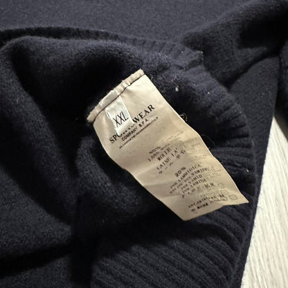 Stone Island Navy Wool Crewneck