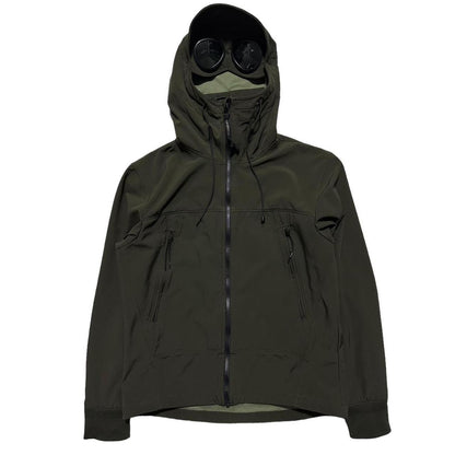CP Company Dark Green Soft Shell Goggle Jacket - Known Source