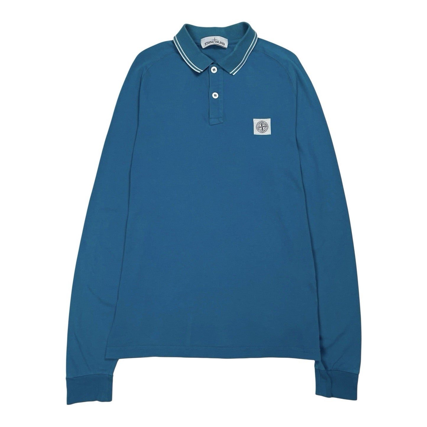 Stone Island Long Sleeve Polo Shirt, Size Medium | O/S, Blue