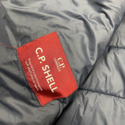 CP Company Mixed Soft Shell Goggle Puffer Jacket, Size XL | O/S, Blue