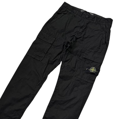 Stone Island Black Cargo Trousers