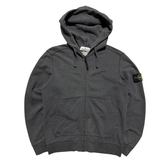 Stone Island Grey Full Zip Hoodie