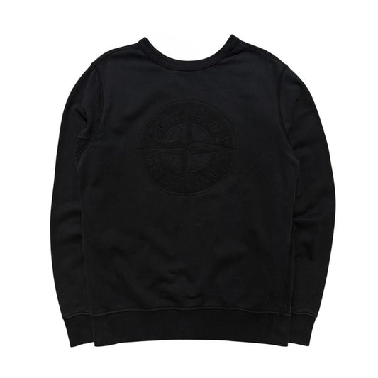 Stone Island Double Sided Pullover Crewneck | Small, Black