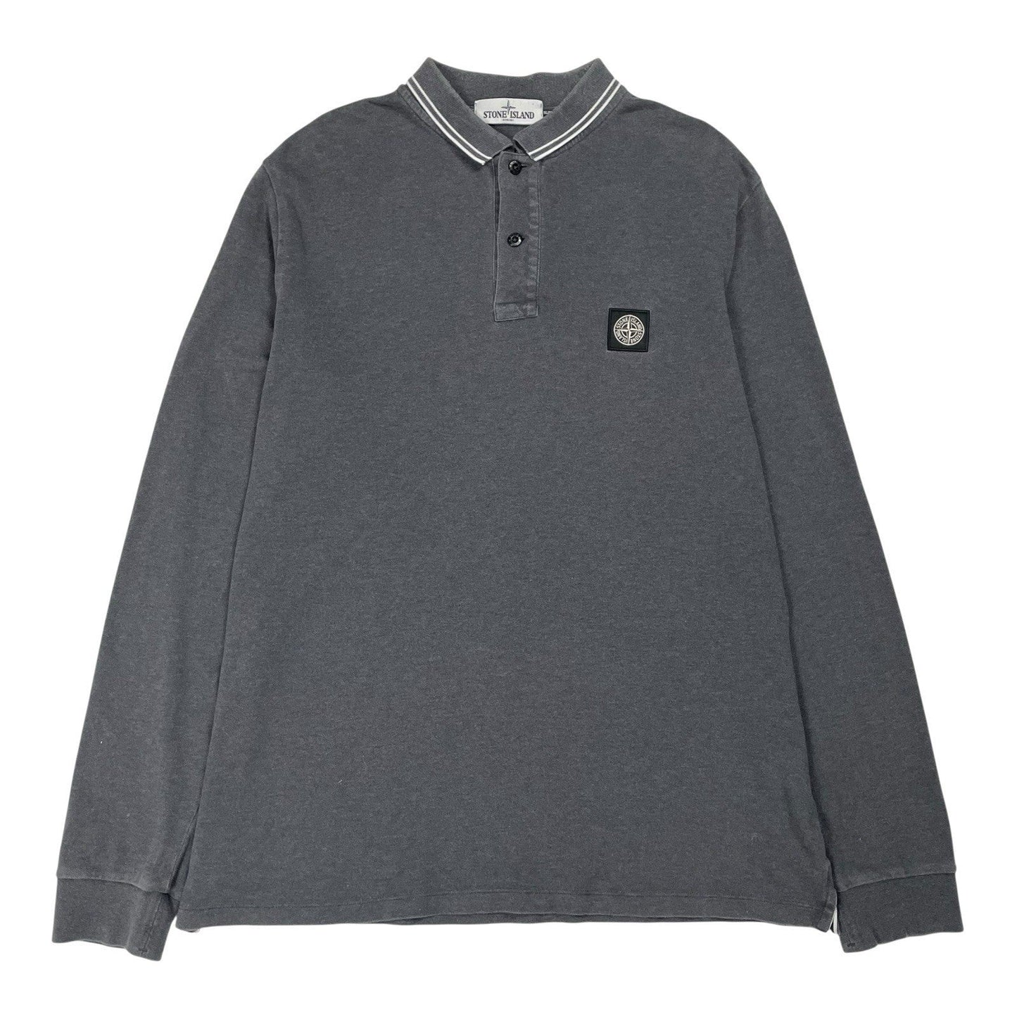 Stone Island Long Sleeve Polo, Size XXL | O/S, Grey