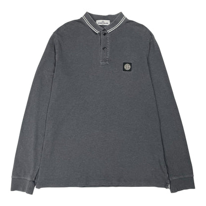 Stone Island Long Sleeve Polo, Size XXL | O/S, Grey