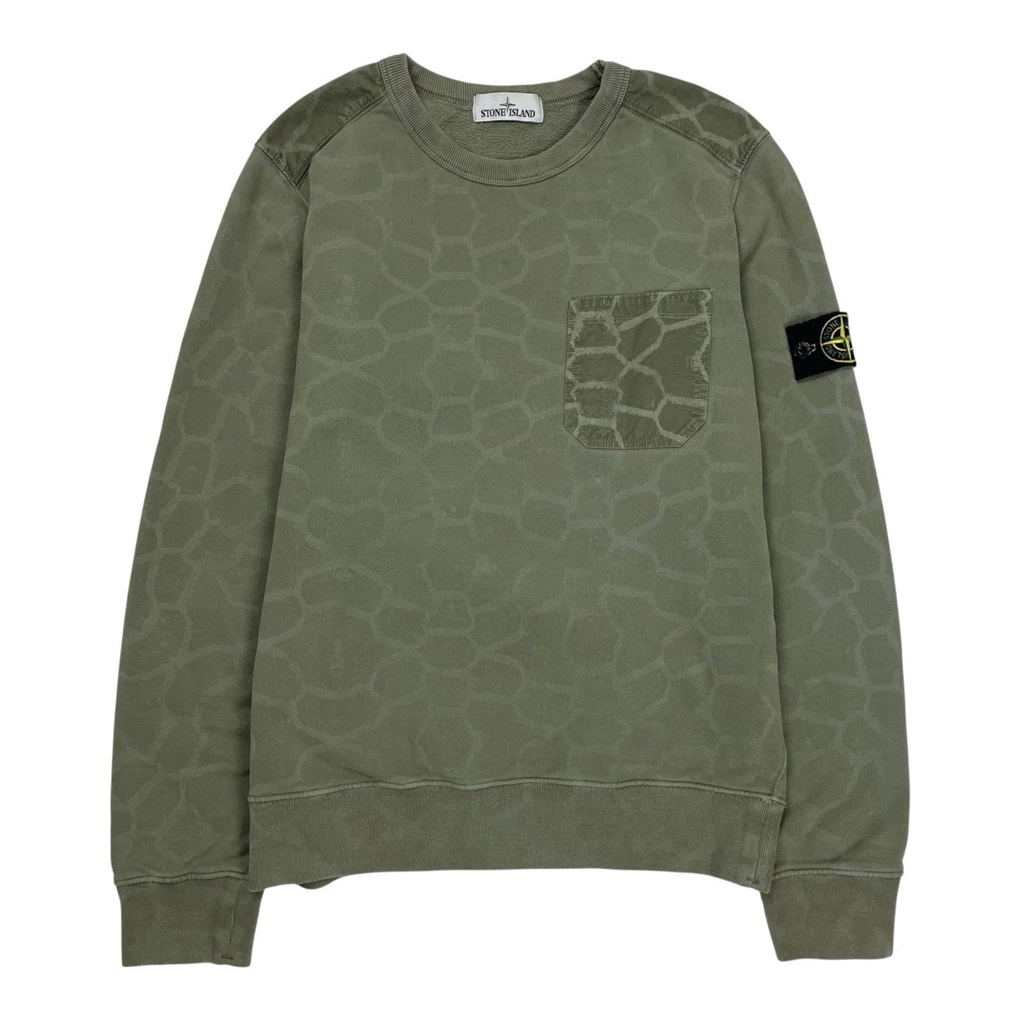 Stone Island Grid Sweatshirt, Size Medium | O/S, Camo