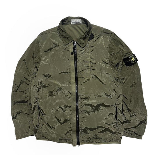 Stone Island Khaki Nylon Metal Overshirt