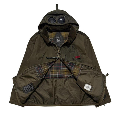 CP Company Barbour Wax Goggle Jacket | Large, Olive