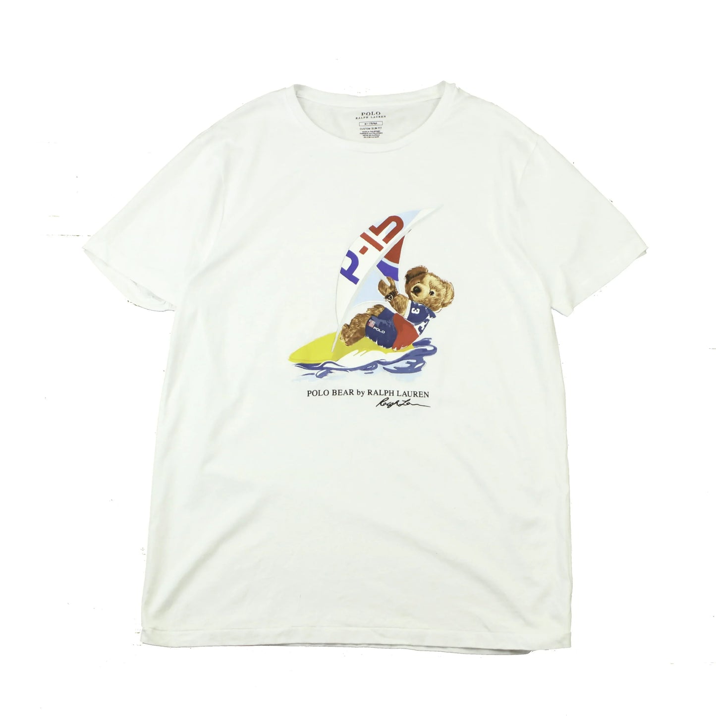 POLO RALPH LAUREN P-15 WIND SURFING BEAR TEE  (M)