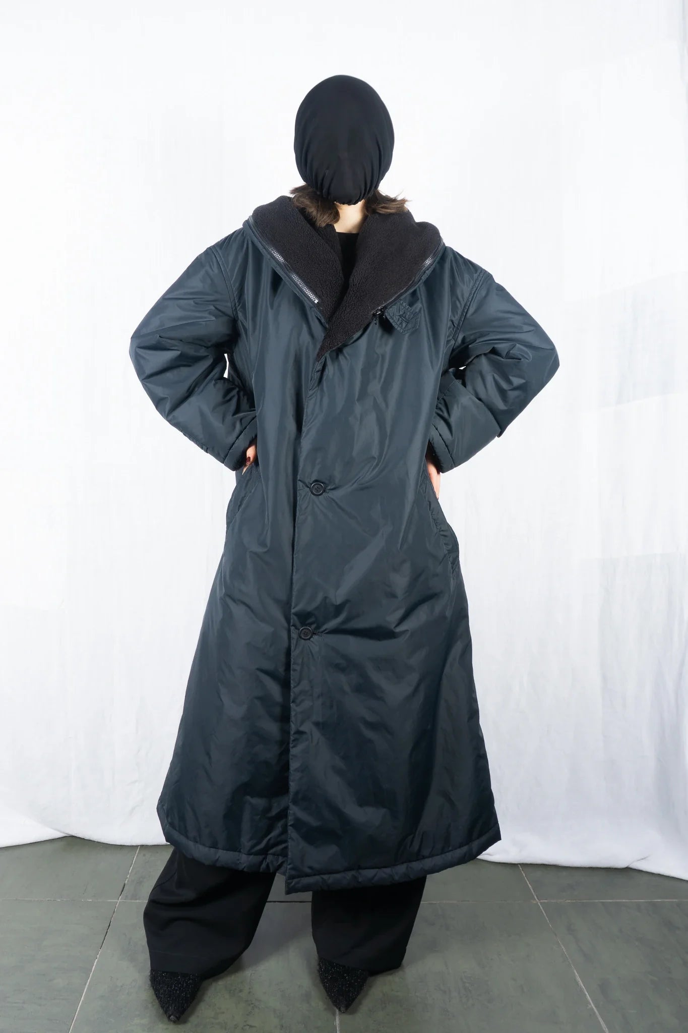 Wind Coat Issey Miyake 1980s oversize pillow neck coat – Known Source