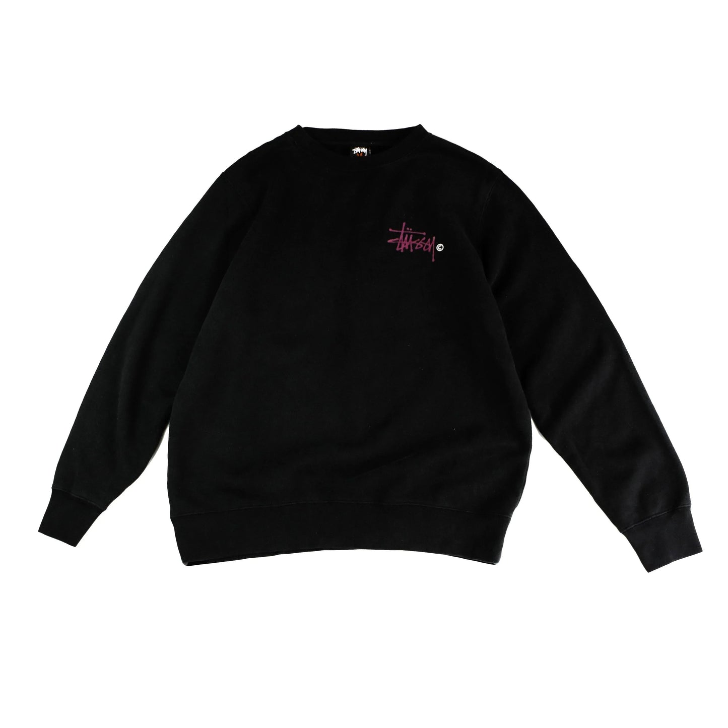 STUSSY SCRIPT CREWNECK  (S)